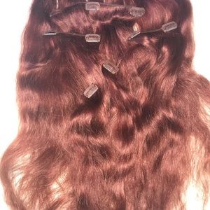 Auburn hair extensions